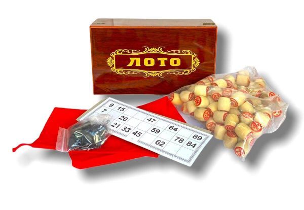 לוטו רוסי-Русское Лото в деревянной коробке - xo צעצועים ומתנות